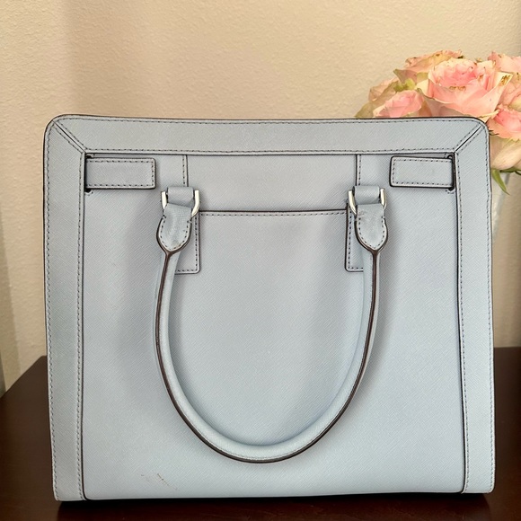 Michael Kors Saffiano Leather Dillon Handbag in Powder Blue - Picture 3 of 10